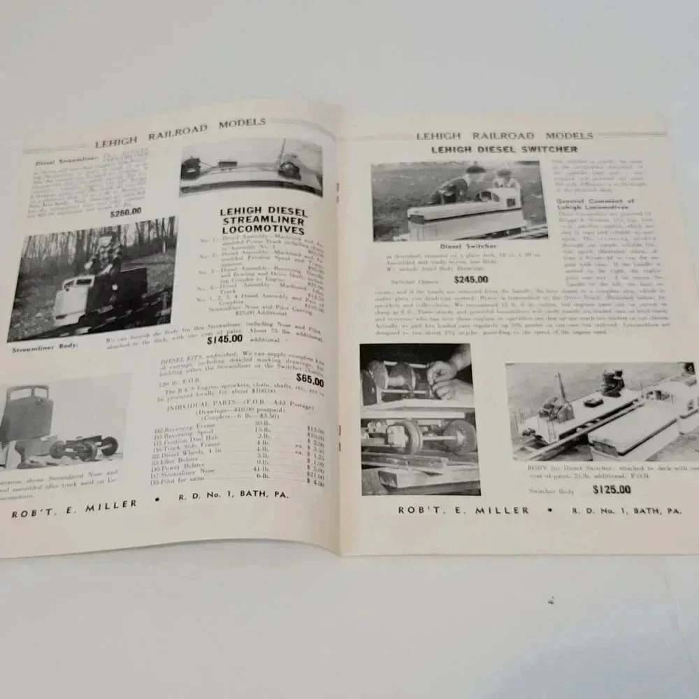 Lehigh Railroad Models Texas Cars Miller Locomotives Sales Book Rob'T E. Miller
